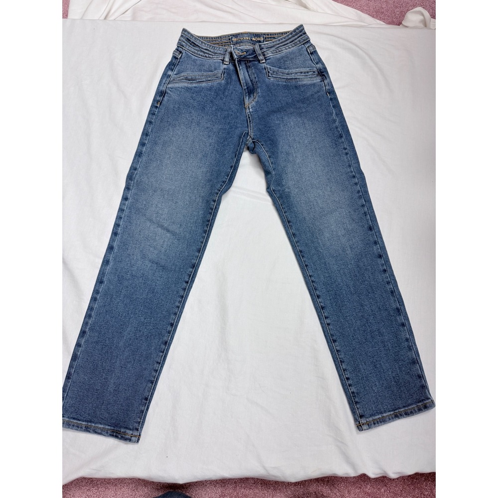 Michael Kors Womens High Rise Straight Leg Jeans Medium Wash Size 2